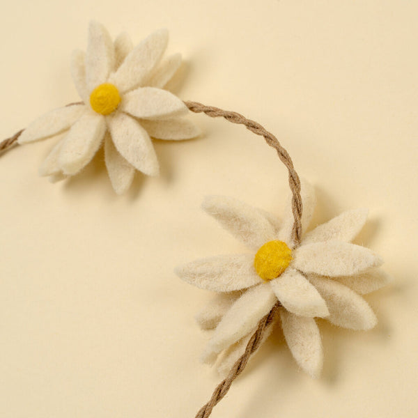 Indaba Daisy Flower Felt Garland