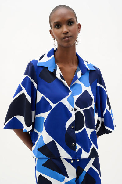 Joseph Ribkoff 262154 Geometric Print Blouse