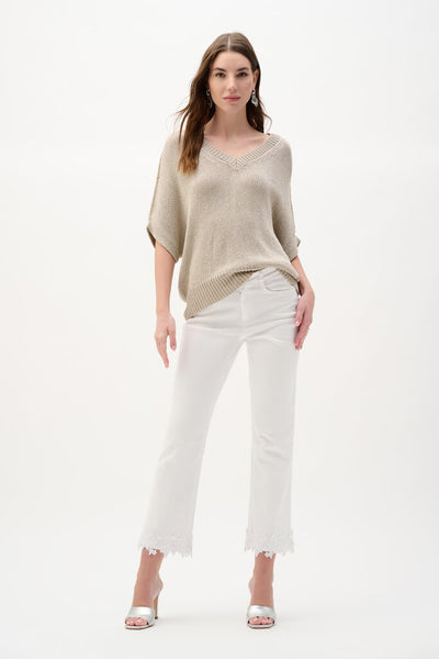 Joseph Ribkoff 262925 Relaxed V-Neck Knit Top