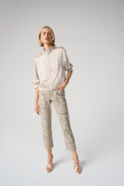 Joseph Ribkoff 261959 Metallic Abstract Print Cropped Jeans