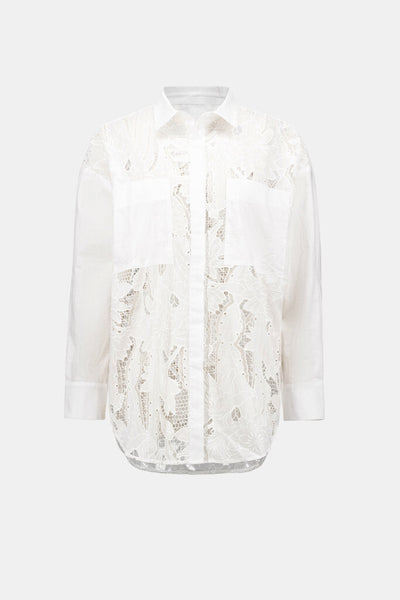 Joseph Ribkoff 262952 Cotton Lace Embroidered Blouse