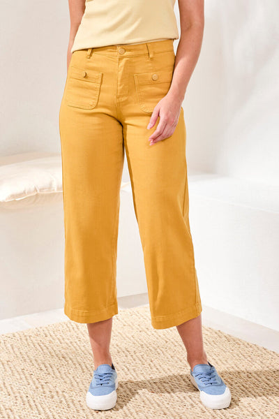 Tribal 'Sophia' Palazzo Stretch Denim - Goldenrod