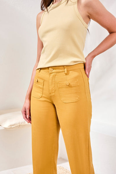 Tribal 'Sophia' Palazzo Stretch Denim - Goldenrod