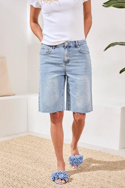 Tribal 'Brooke' Hugging Wide Denim Jorts