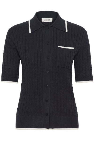 Soaked in Luxury 'Spina' Knit Polo Top