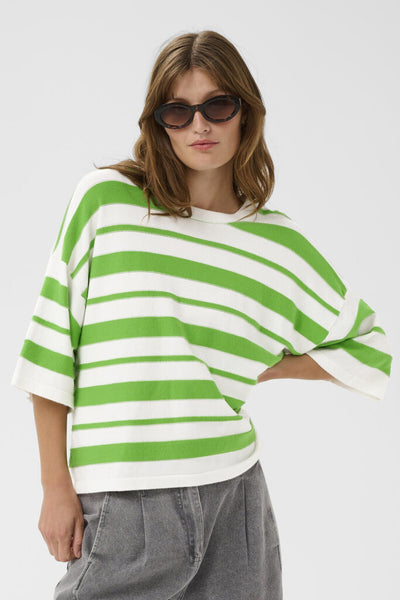 Soaked in Luxury 'Spina' Striped Boxy Pullover
