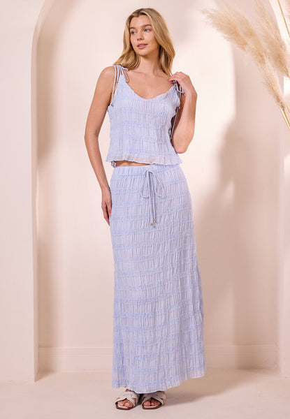 Angeleye 'Essen' Ruched Sleeveless Top With Tie Shoulders