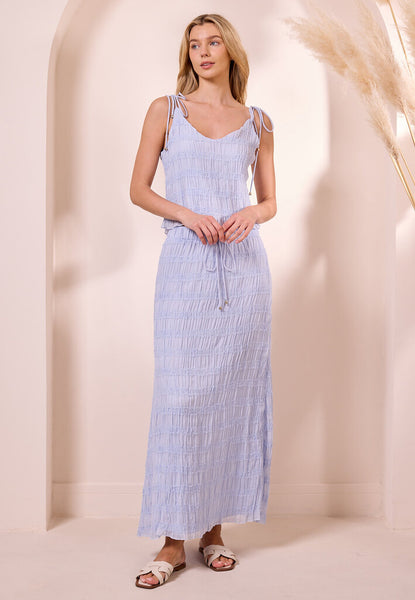 Angeleye 'Essen' Ruched Sleeveless Top With Tie Shoulders