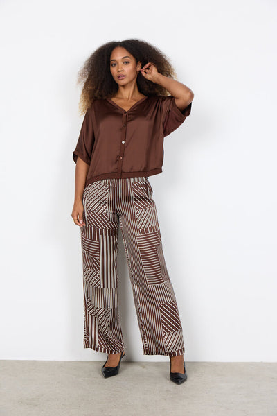 Soyaconcept 'Thilde' Button Front Satin Blouse