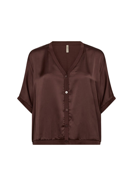 Soyaconcept 'Thilde' Button Front Satin Blouse