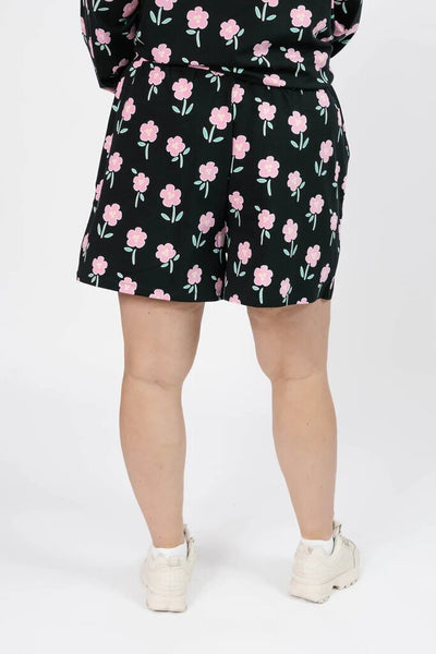 Smash + Tess - Fresh Floral Hang Out Short in Black Floral