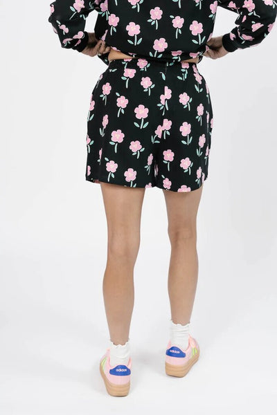 Smash + Tess - Fresh Floral Hang Out Short in Black Floral