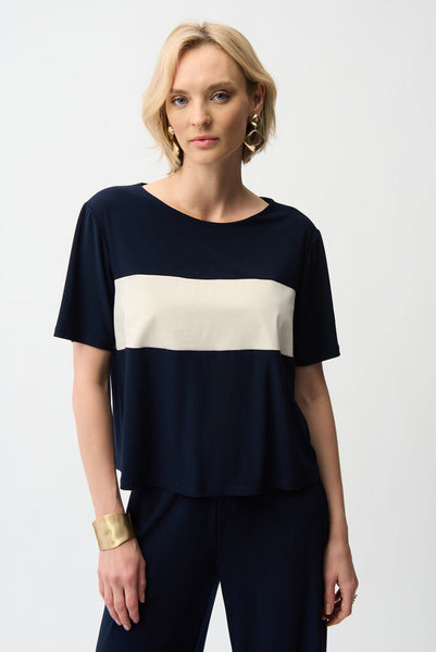 Joseph Ribkoff 261080 Colour Block Boxy Top