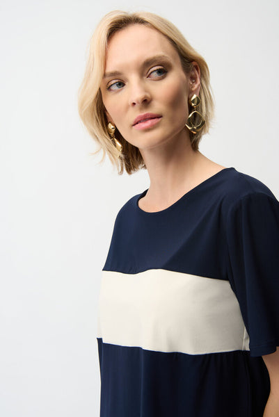 Joseph Ribkoff 261080 Colour Block Boxy Top