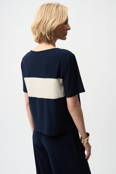 Joseph Ribkoff 261080 Colour Block Boxy Top