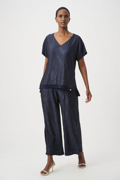 Joseph Ribkoff 261160 Pleated Satin Boxy Top