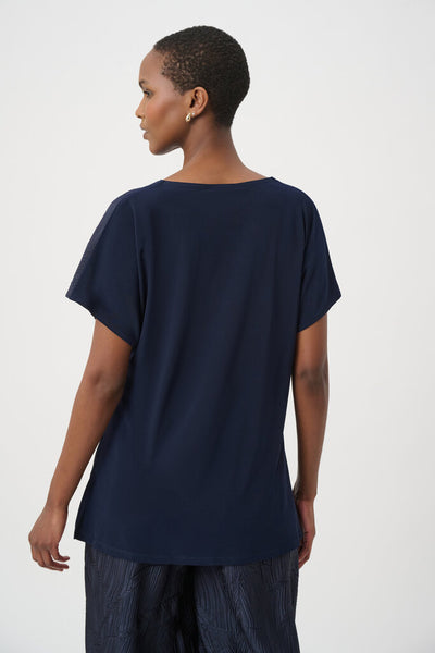 Joseph Ribkoff 261160 Pleated Satin Boxy Top