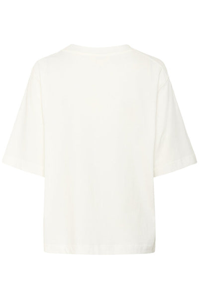 Soaked in Luxury 'Jina' Cotton Crewneck Tee - Broken White