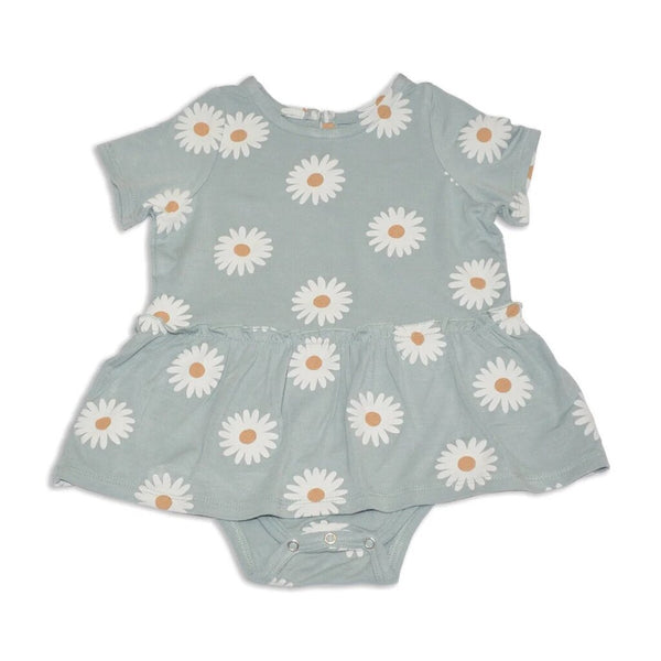 Silkberry Baby Bamboo Skirt Bodysuit - Daisy Print