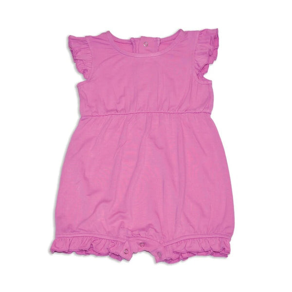 Silkberry Baby Bamboo Ruffle Romper - Crocus