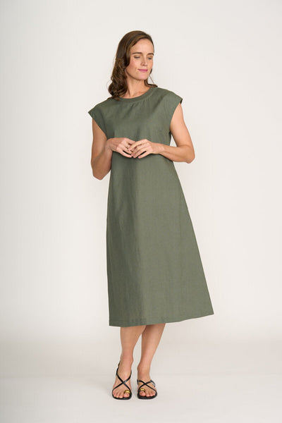 FOIL 'Cut of Your Rib' Cotton/Linen Blend Dress