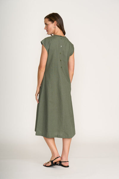 FOIL 'Cut of Your Rib' Cotton/Linen Blend Dress