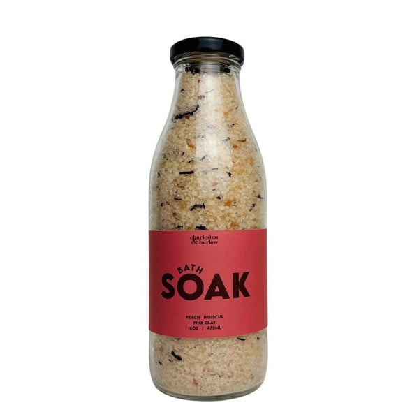 Charleston & Harlow Peach Hibiscus + Pink Clay Bath Soak