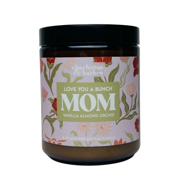 Charleston & Harlow 'MOM' Vanilla Almond Orchid Candle