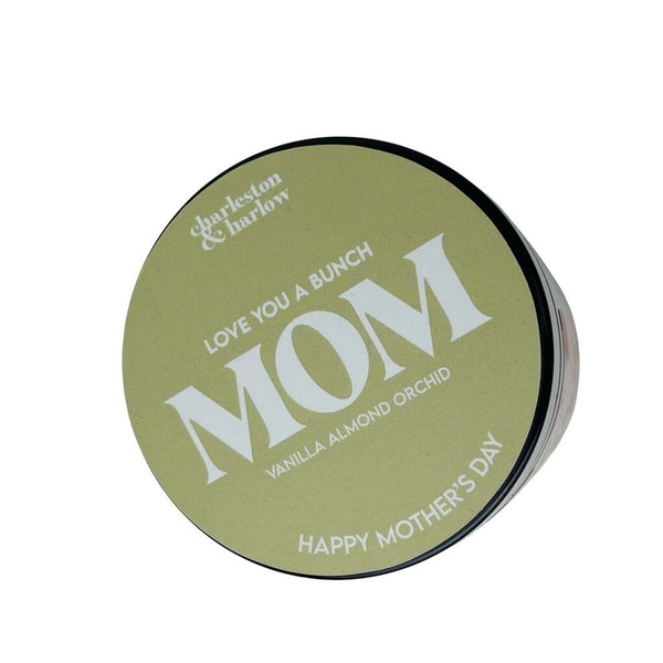 Charleston & Harlow 'MOM' Vanilla Almond Orchid Candle