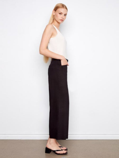 Charlie B Linen Stretch Wide Leg Pants
