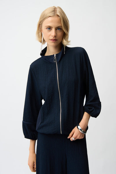 Joseph Ribkoff 261066 Seersucker Bomber Jacket