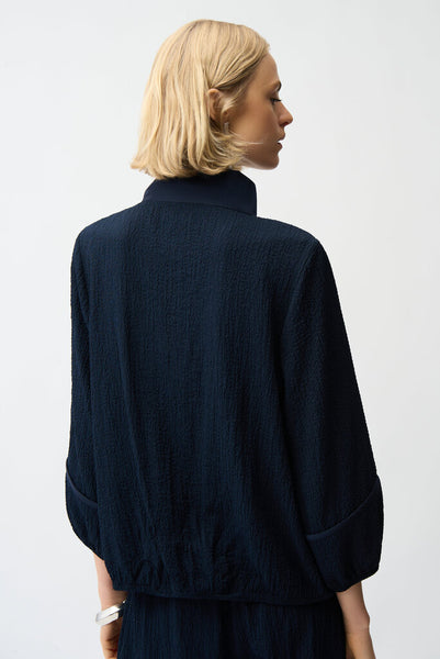 Joseph Ribkoff 261066 Seersucker Bomber Jacket