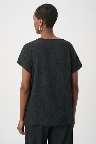 Joseph Ribkoff 261247 Seersucker + Mesh Top