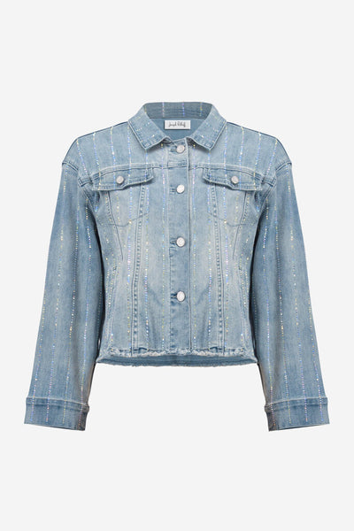 Joseph Ribkoff 261958 Denim Jacket with Rhinestones