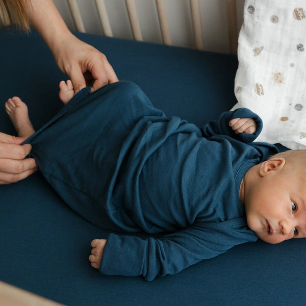 Perlimpinpin Bamboo Baby Sleep Gown - Denim