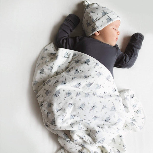 Perlimpinpin Bamboo Baby Sleep Gown - Charcoal