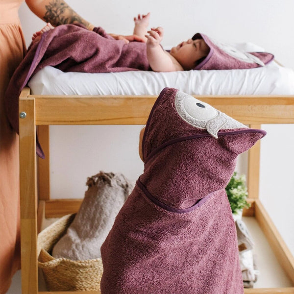 Perlimpinpin Baby Hooded Towel - Owl