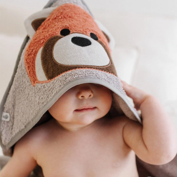 Perlimpinpin Baby Hooded Towel - Red Panda