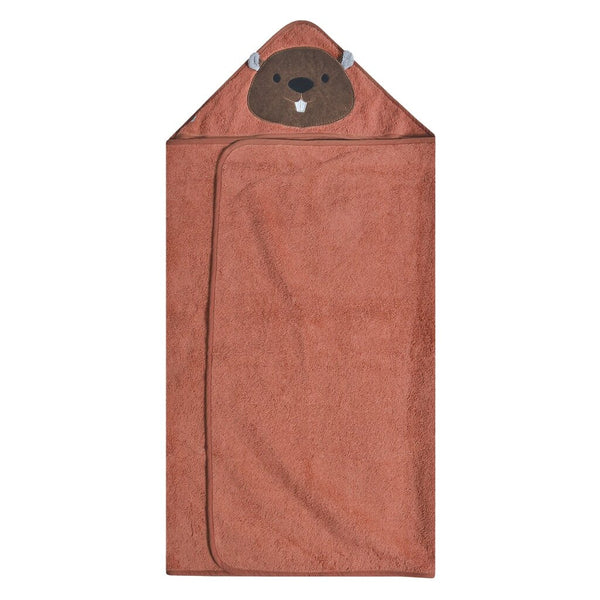 Perlimpinpin Toddler Hooded Towel - Beaver