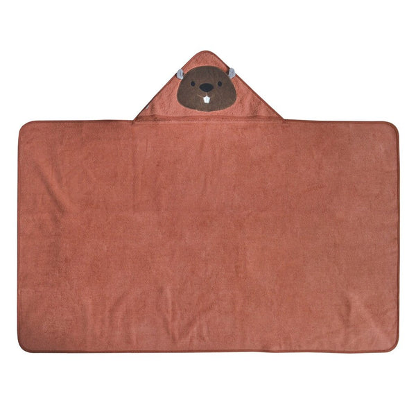 Perlimpinpin Toddler Hooded Towel - Beaver