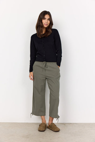 Soyaconcept 'Cissie' Cropped Pant with Tie Strings - Misty