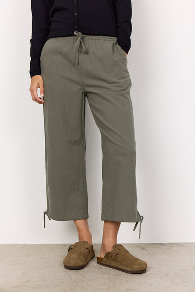 Soyaconcept 'Cissie' Cropped Pant with Tie Strings - Misty