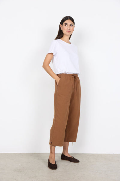 Soyaconcept 'Cissie' Cropped Pant with Tie Strings - Toffee