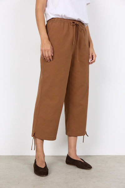 Soyaconcept 'Cissie' Cropped Pant with Tie Strings - Toffee
