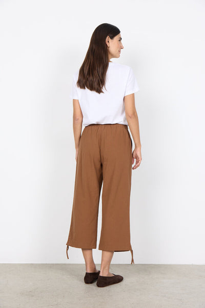 Soyaconcept 'Cissie' Cropped Pant with Tie Strings - Toffee