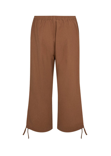 Soyaconcept 'Cissie' Cropped Pant with Tie Strings - Toffee