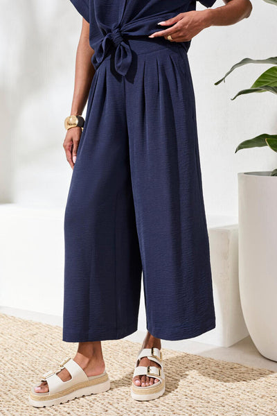 Tribal Airflow Pleated Pants With Elastic Waistband - Nautical