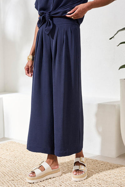 Tribal Airflow Pleated Pants With Elastic Waistband - Nautical