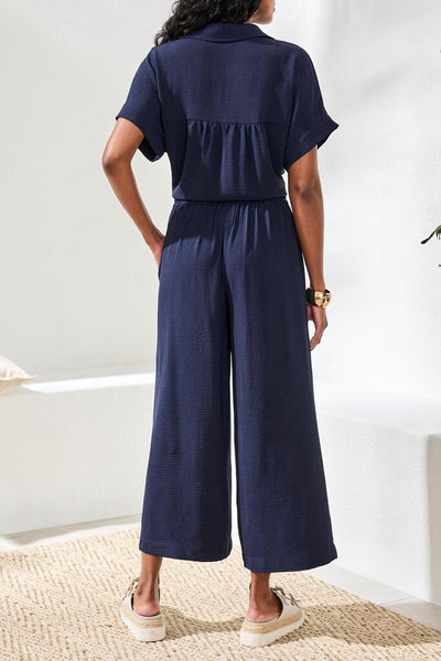 Tribal Airflow Pleated Pants With Elastic Waistband - Nautical