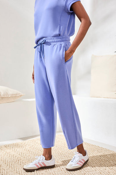 Tribal Soft Modal Barrel Leg Elastic Waist Joggers - Baja Blue